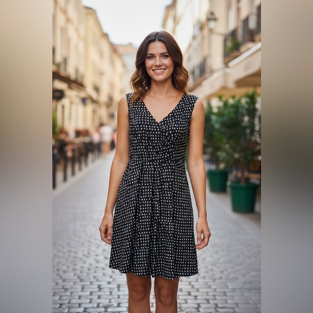 🤍 Jessica Simpson polkadot dress
